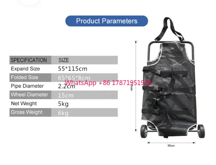 Hot sale Manufacturer Veterinary medical equipment veterinary stretcher trolley for pet rescue with wheels