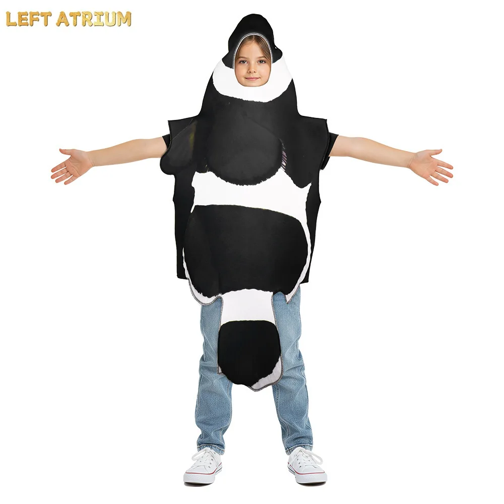 New Halloween Cosplay Costume Cartoon Skunk Print Performance Top Theme Party Role Playing Outfits for Parent-child Clothes - view 2