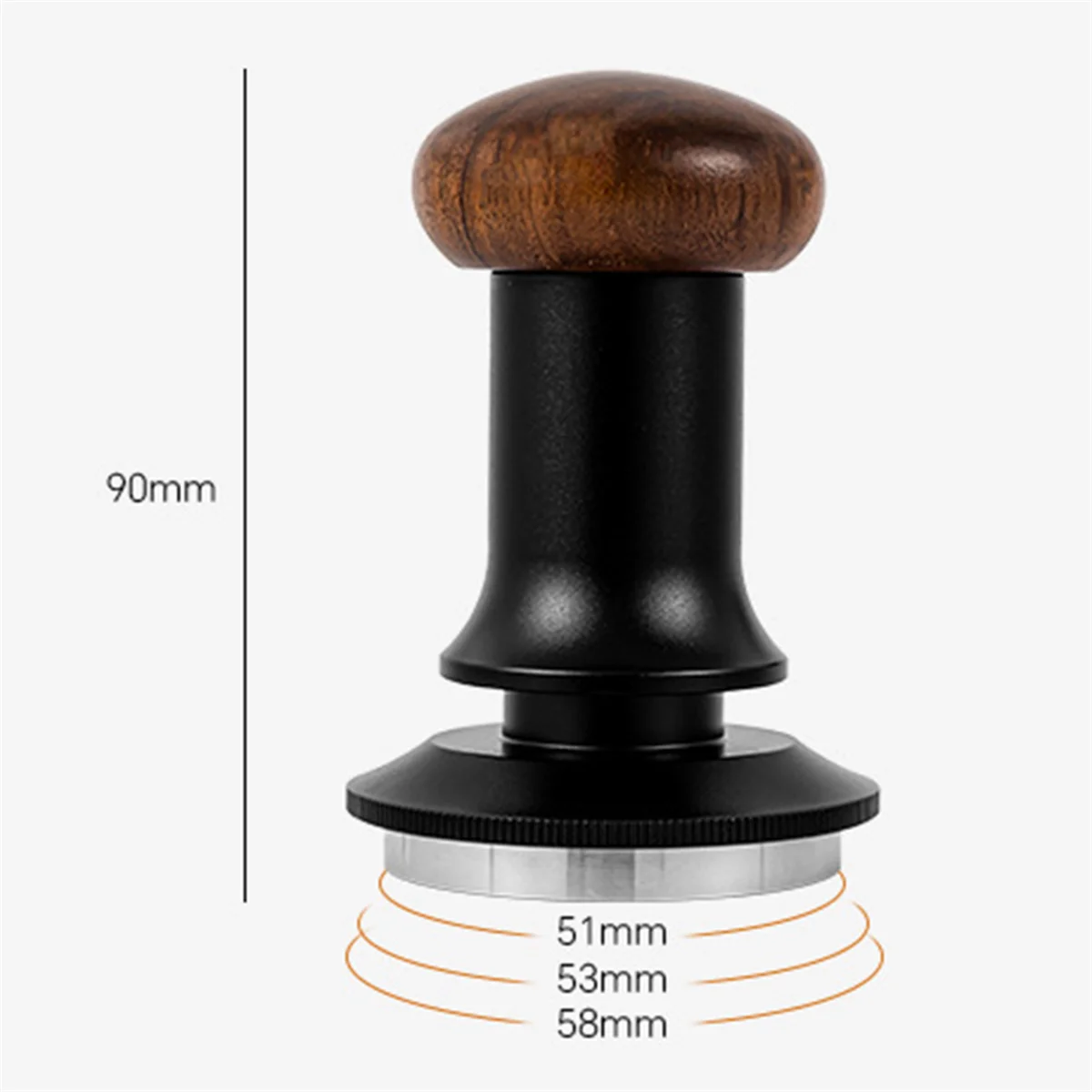 

Coffee Tamper Powder Hammer Pressing Wooden Handle Coffee Distributor for Coffee and Espresso Mat Powder Hammer 51mm