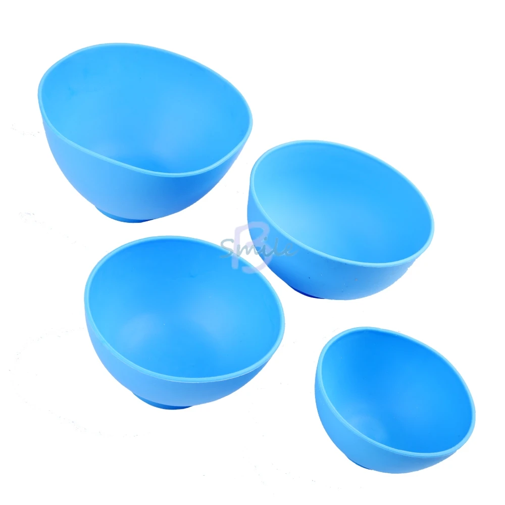 High Quality Professional Dental Medical Mixing Bowl S/M/L/XL Flexible Nonstick Rubber Alginate Plaster Material Spatula Bowl