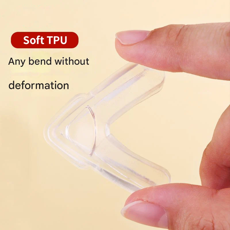 4 قطعة حامي ركن النافذة الأطفال المضادة للتصادم وسادة هوائية شفافة الجدول الزاوية متفوقا لينة سيليكون صالح ذاتية اللصق #2