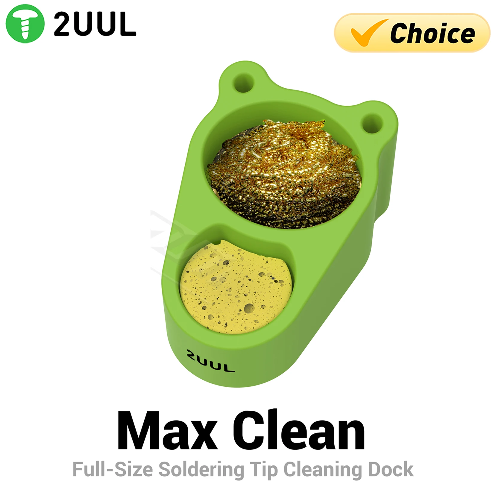 

2UUL FD30 Full-Size Soldering Tip Cleaning Dock, Anti-Heat Silicon Solder Box for Iron Tips and Phone PCB Repair Tools