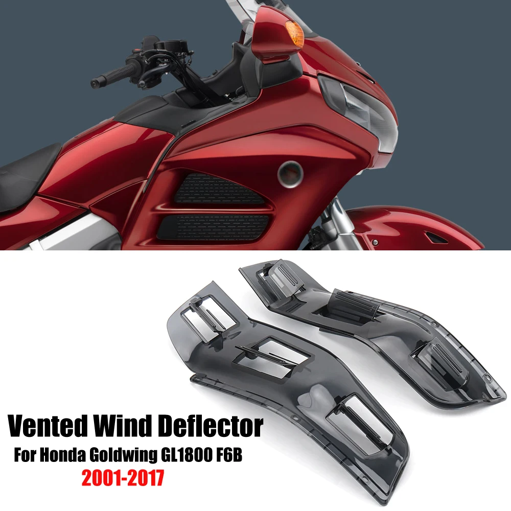 

For Honda Goldwing Gold Wing GL 1800 GL1800 F6B 2001-2017 Motorcycle Side Spoilers Dragon Wing Air Guard Vented Wind Deflector