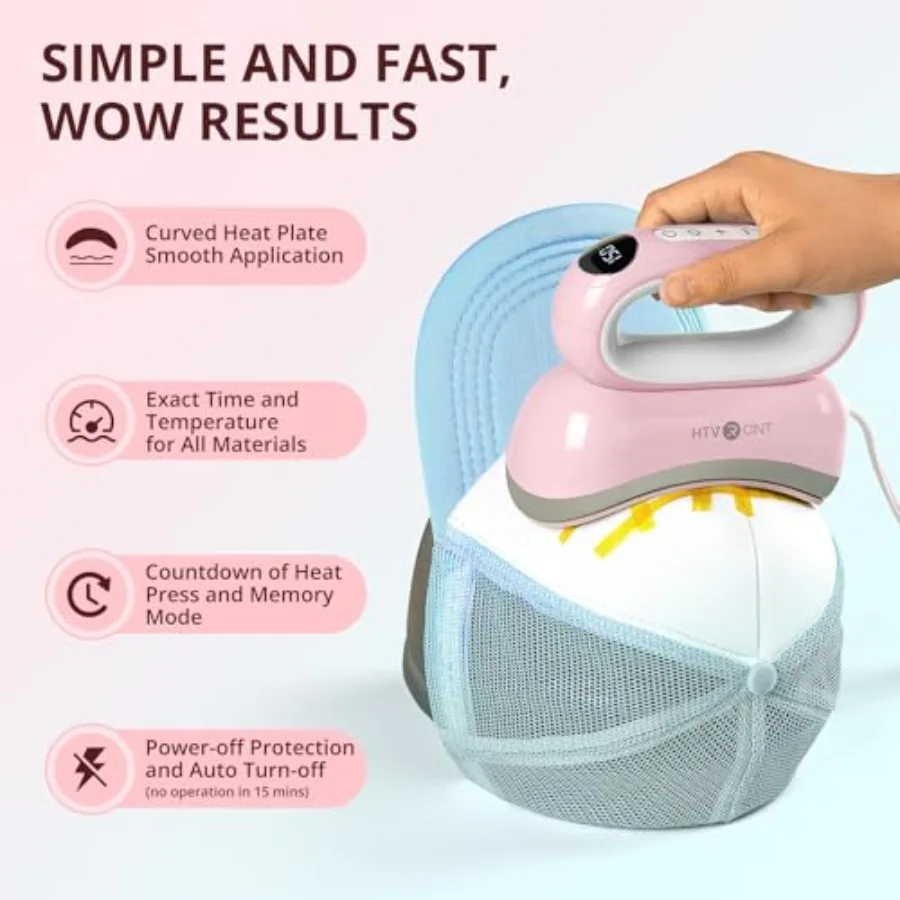 Hat Press Machine + Auto Tumbler Heat Press Machine -Heat Up Fast and Even- Intuitive Display Screen- Flexible Temperat