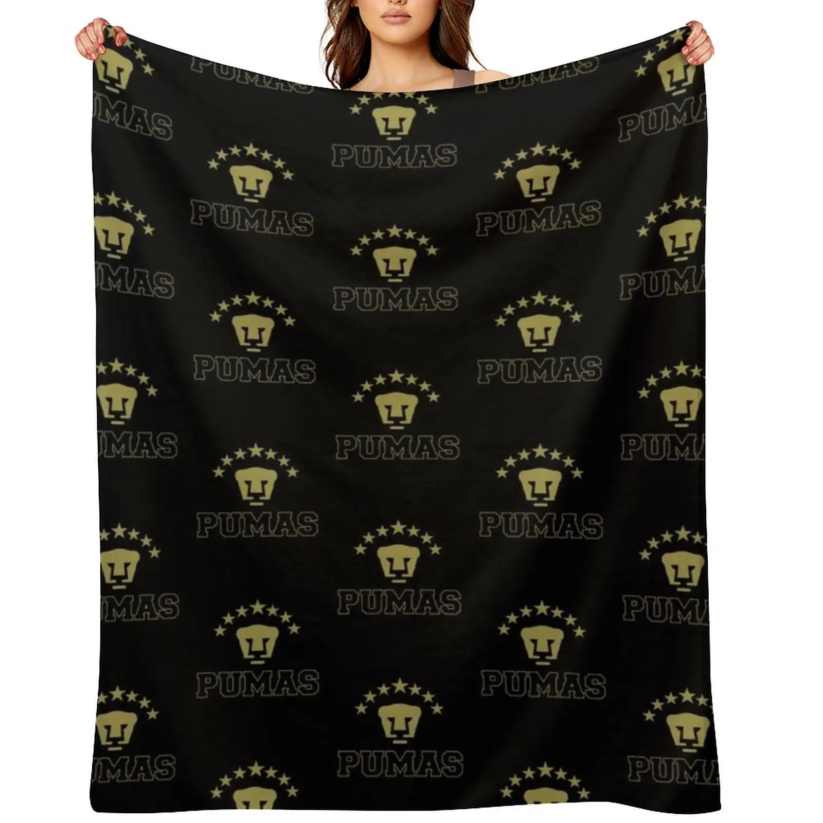 

Pumas Unam - Mexican Soccer Team Family Gifts Throw Blanket Luxury Designer Thermal Kid'S Blankets