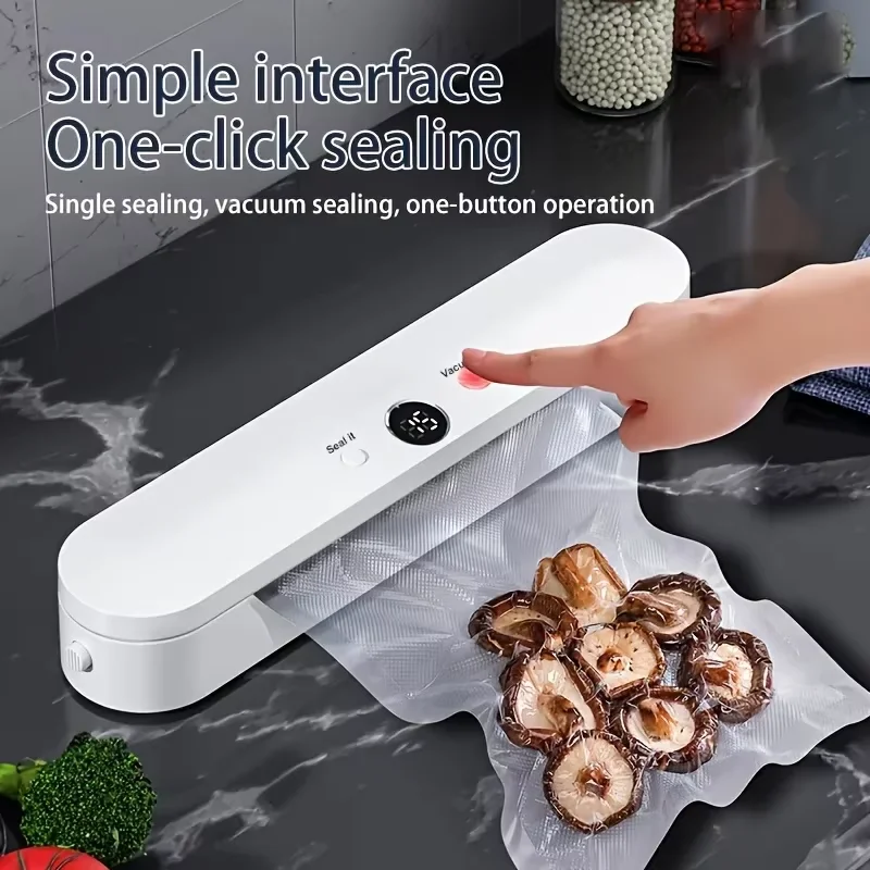 Automatic Vacuum Sealer Machine For Food Storage With 10pcs Free Food Saver Bags 220V Sealing Machine for Vacuum package