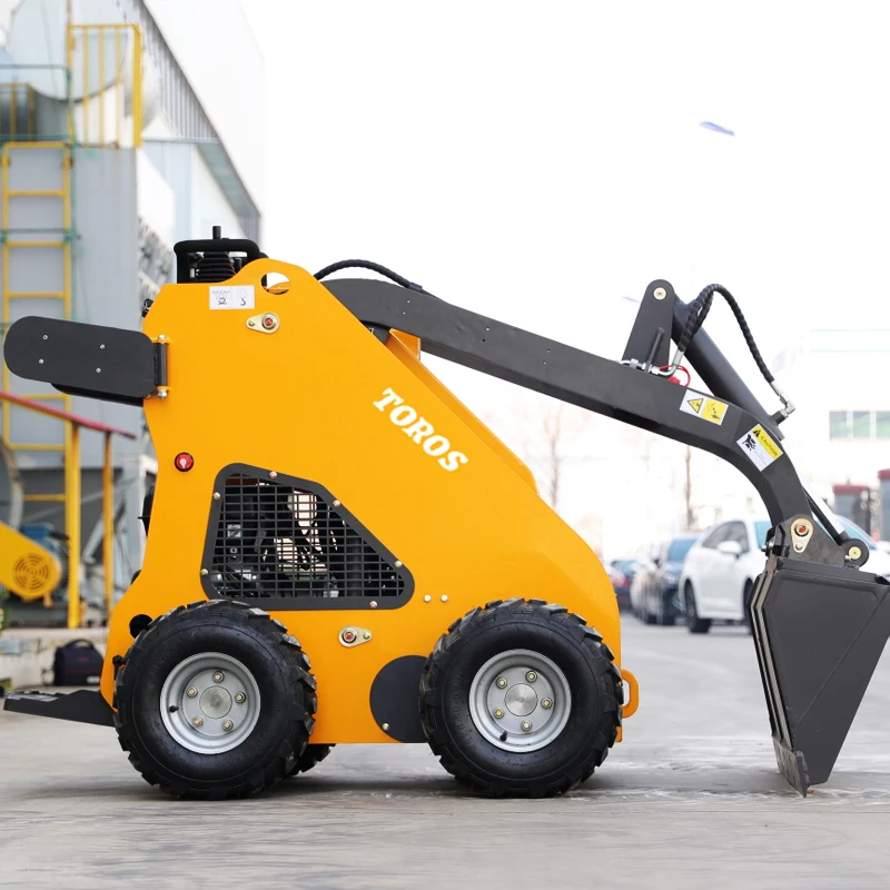 Customized Factory Directly Sale Skid Steer Loader With Bucket Mixer Attachment Cheap Price CE EPA Engine  Mini Loaders