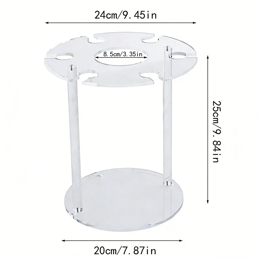 6-Wine-Glass Acrylic Holder Stand - Modern Transparent Design Countertop Rack for Home Bar or Restaurant Display