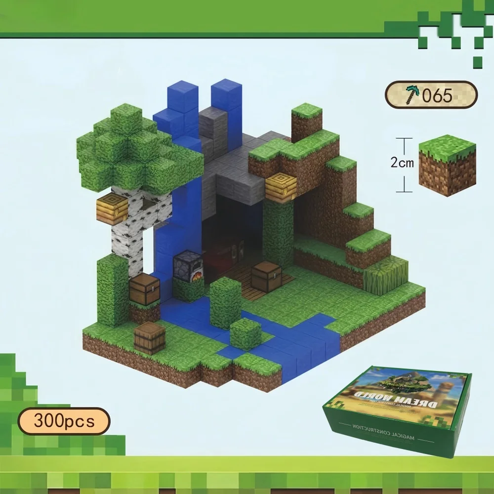 Ensemble de blocs de construction My World pour enfants, jouet d'assemblage créatif, mot magnétique, cadeau d'anniversaire et de Noël