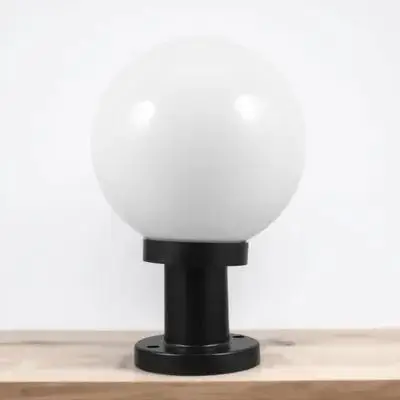 

Outdoor Post Lamp 20cm Acrylic Globe Lamp Shade Patio Column Light Outdoor Deck Post Light Fixtures Yard Lighting