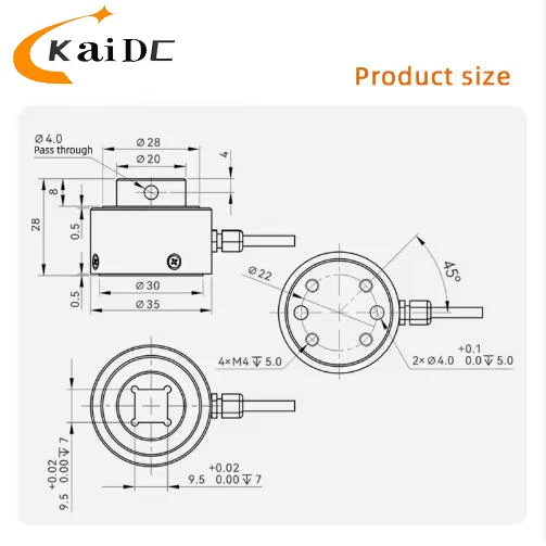 Rotary Torque Sensor 1 2 5 10 20 50Nm 3/8in Square Drive 1.0Mv/V Dynamic Transducer Motor Engine Test Ip54 Strain Gauge