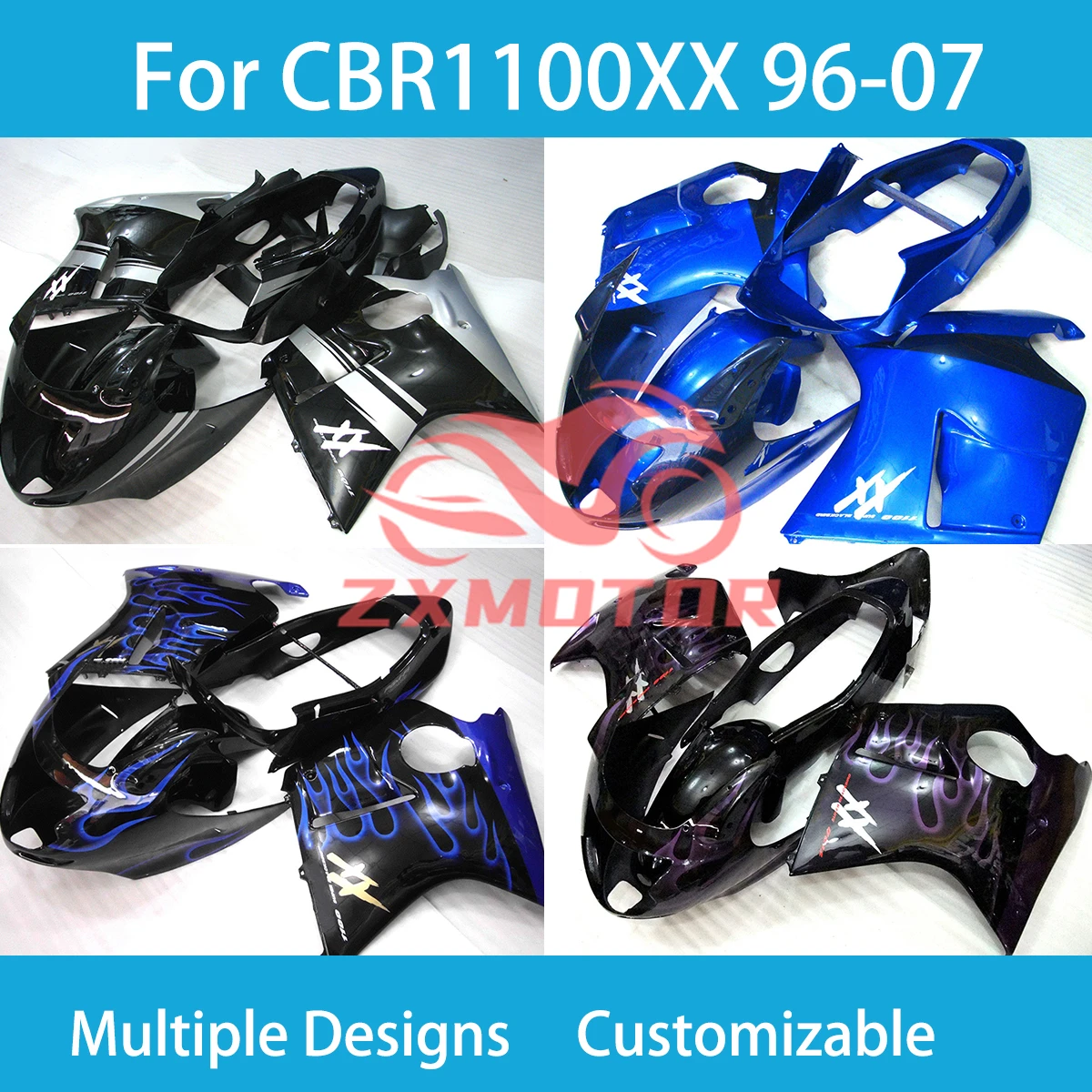 Injection Fairing Kit for Honda CBR 1100XX  96 97 98 99 00-05 Plastic Part Bodywork Set Motorcycle CBR1100XX 1997 1998 2000