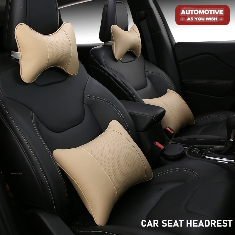 New Car Seat Headrest Restraint Auto Safety Head Neck Rest Pillow Cushion Pad Breathable Mesh Car Seat Neck Protector Pillow ﻿