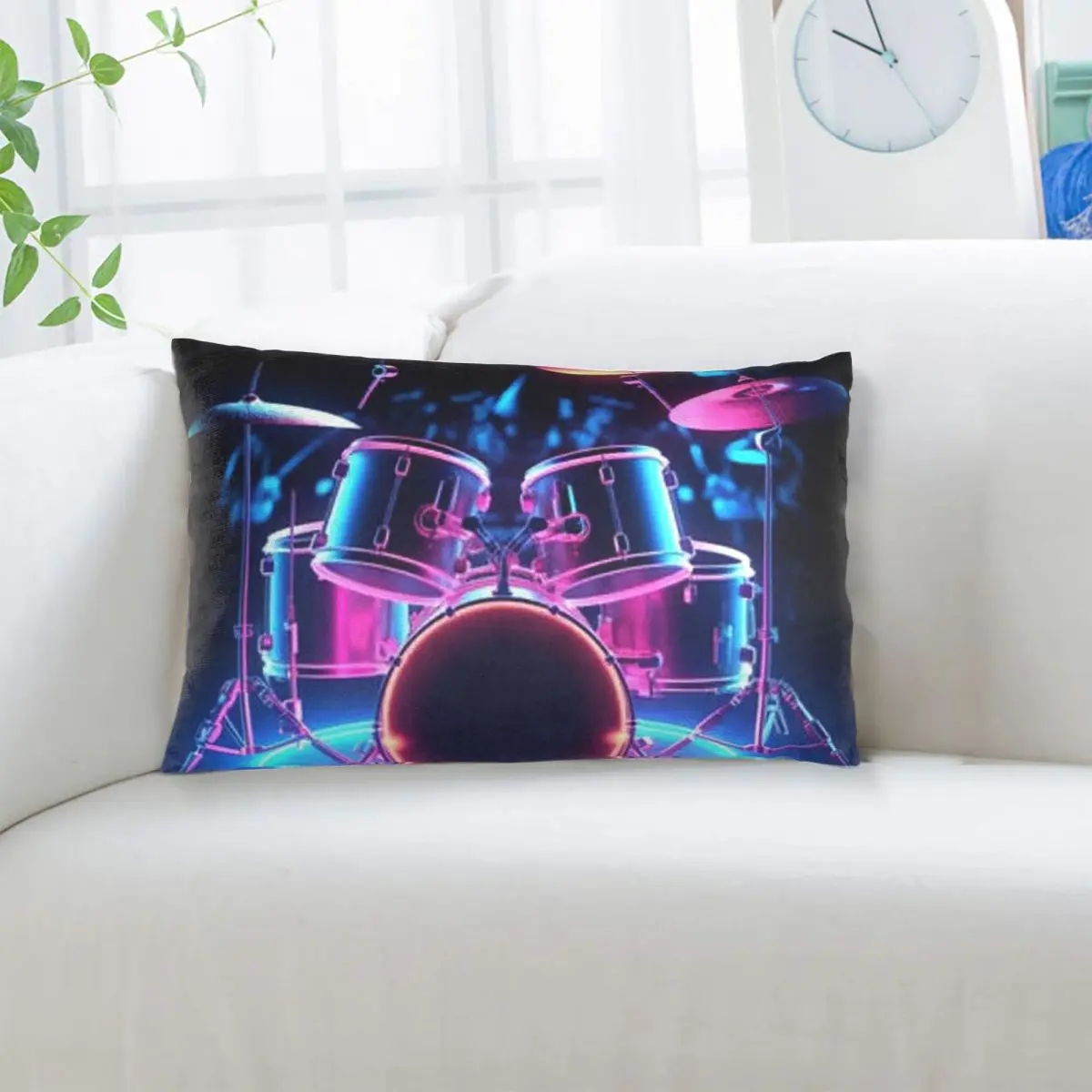 Shelf Drum Electronic Drum Rectangle Pillowcase Cushion Cover Decor Bedroom Bed Home Comfort Throw Pillow