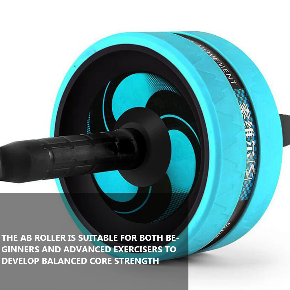 

1 Set Ab Roller Wheel For Abdominal Exercise With Knee Pad Lightweight Durable Fitness Equipment Non-Slip Handles Core Workout