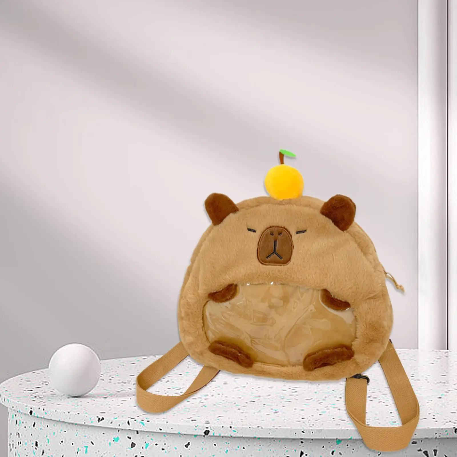 กระเป๋าเป้สะพายหลัง Capybara ตุ๊กตา Capybara กระเป๋าของเล่นพร้อมซิปเรียบกระเป๋า Daypack ตุ๊กตาสัตว์น่ารักมีสไตล์สําหรับวันครบรอบวันหยุด