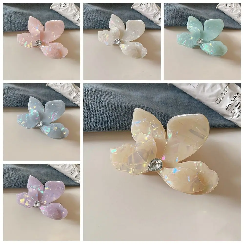 

Elegant Acetic Acid Hair Claw Acetate Korean Style French Shark Clip High Ponytail Clip Trendy Flower Hair Crab Clip Women