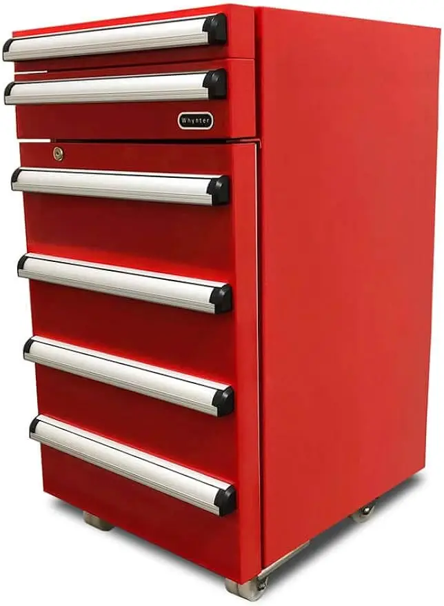 

TBR-185SR 1,8 куб. Фут. Портативный ящик для инструментов с 2 ящиками и замком, один размер, красного цвета с порошковым покрытием