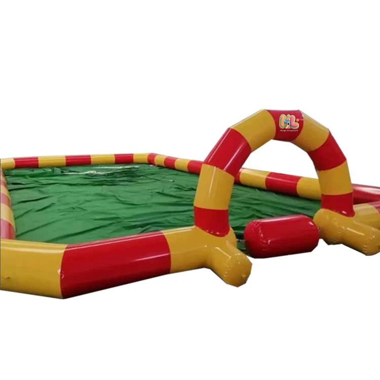 Aufblasbares Fußballplatz in kundenspezifischer Größe, PVC-Sportspiel, aufblasbares Feldplatz, kommerzielle Vermietung, Outdoor-Ausrüstung