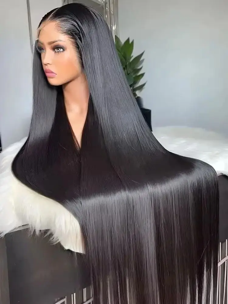

30 40 Inch Bone Straight Lace Frontat Wigs Brazilian 13x6 HD Lace Front Human Hair Wig 250 Density 13x7 Transparent Lace Wig