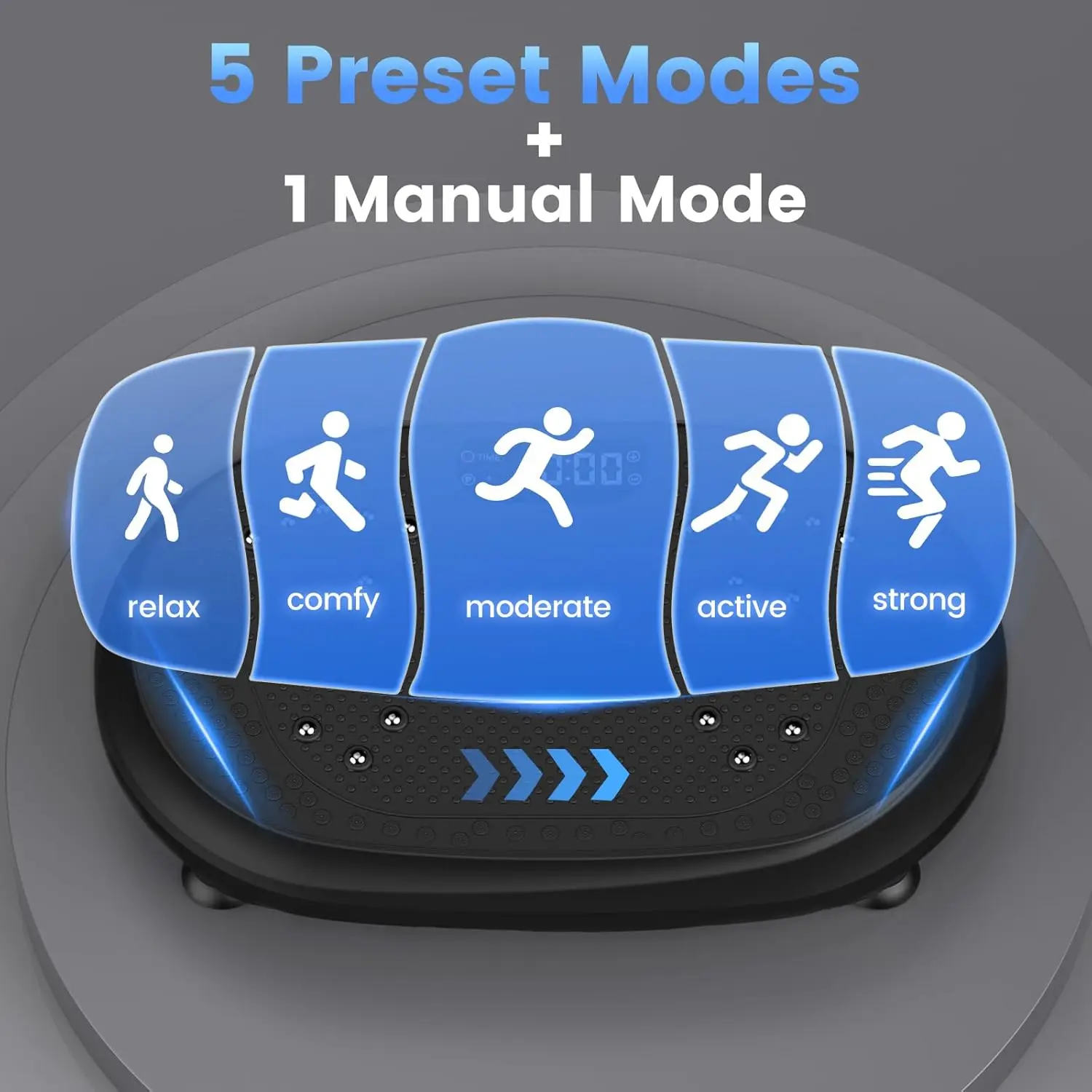App Connected Music Function ABS Iron 200W Electromagnetic Vertical Gym Home Use OEM Wholesale Vibration Plate Machine