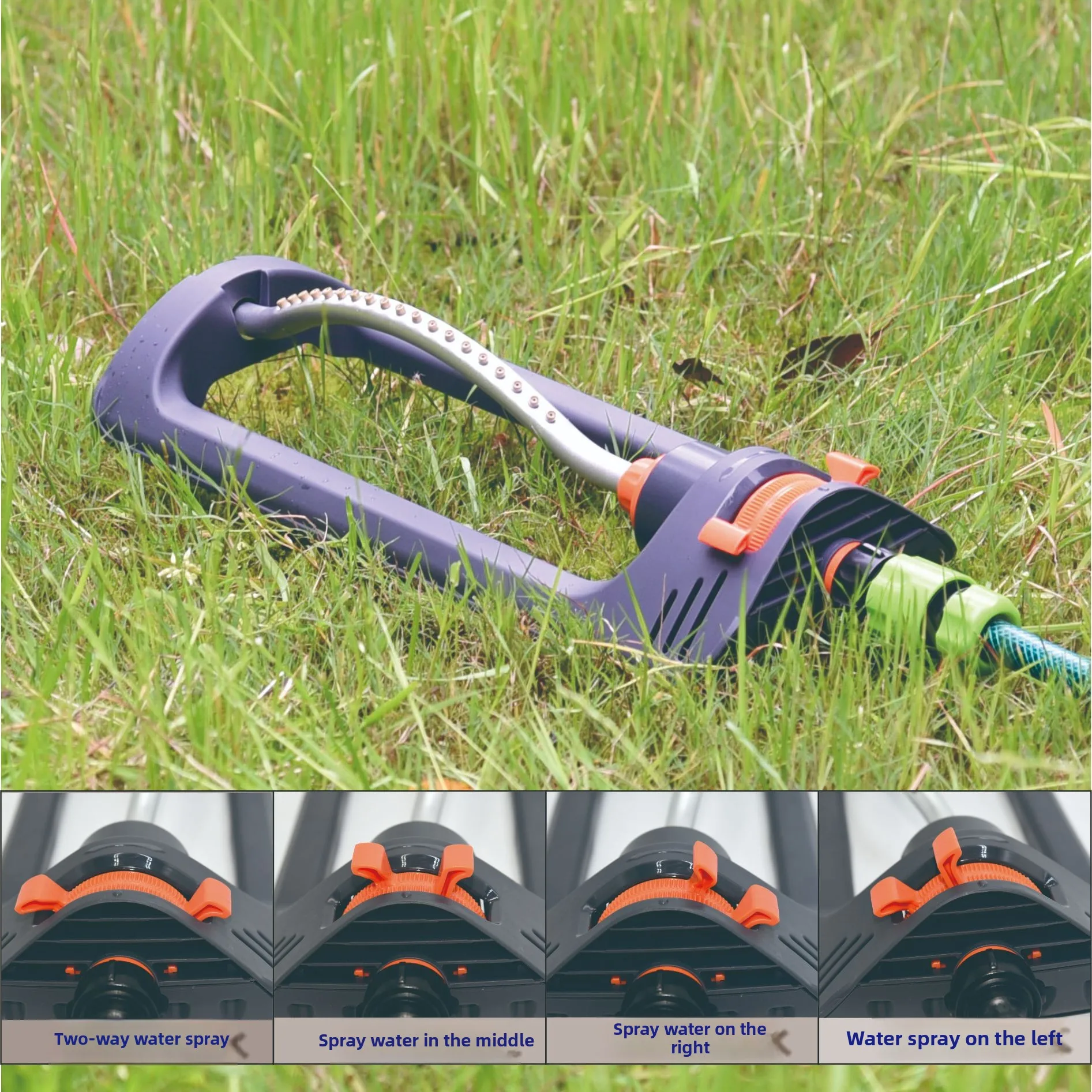 

1pcs Automatic Oscillating Sprinkler for Garden Farm Lawn - Durable Plastic Aluminum Watering Irrigation Sprayer