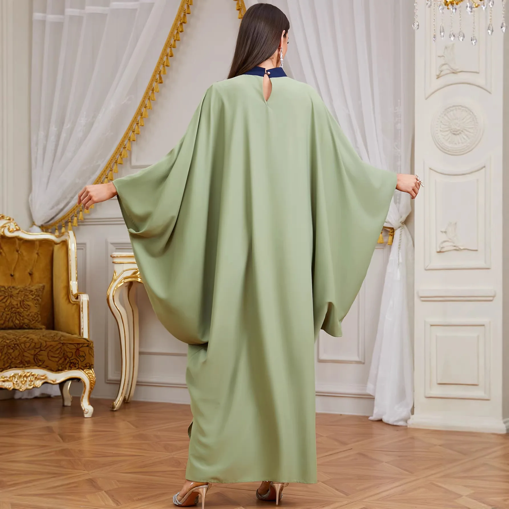 Robe Abaya pour femmes musulmanes, moyen-orient, arabe, turquie, manches longues, manches chauve-souris, broderie, magnifique robe de soirée, ample, islamique, nouvelle collection