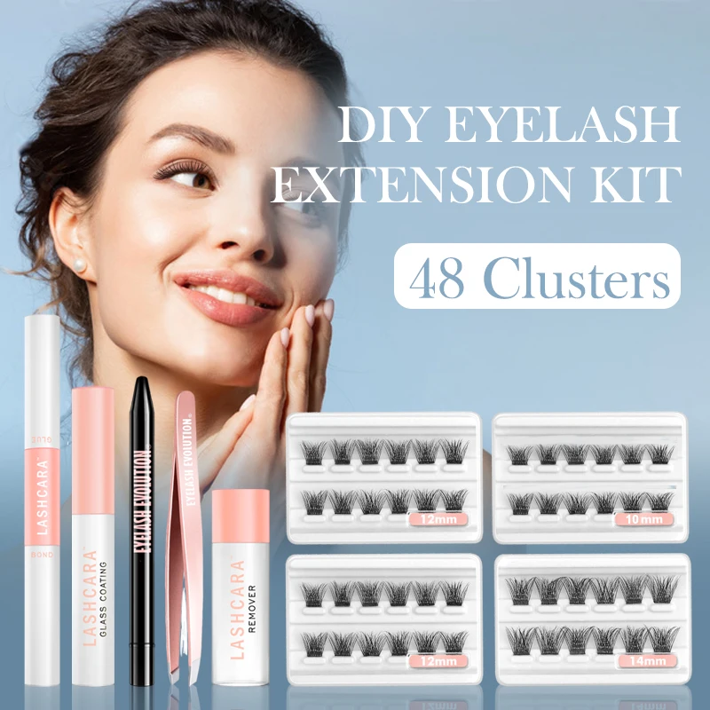 

FinyDreamy 3D Cluster Lashes DIY Eyelash Extension Volume Clusters Black Glue Eyelash Tweezers Little Devil Individual Lash