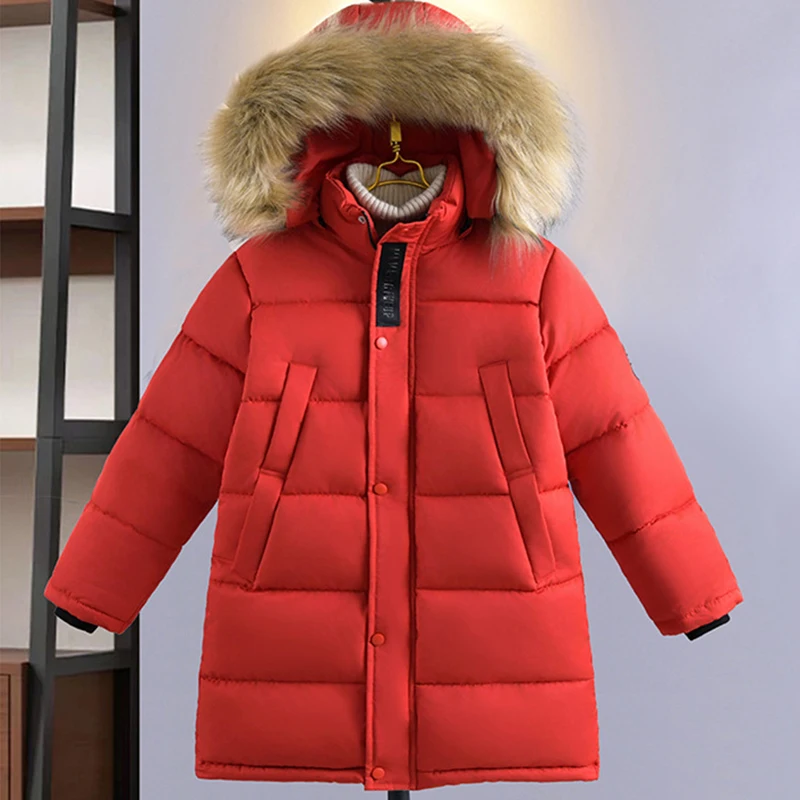 5 6 7 8 9 10 11 12 Years Boys Jacket Winter Thicken Keep Warm Kids Jacket Fashion Zipper Hooded Boys Coat Teenagers Kids Clothes