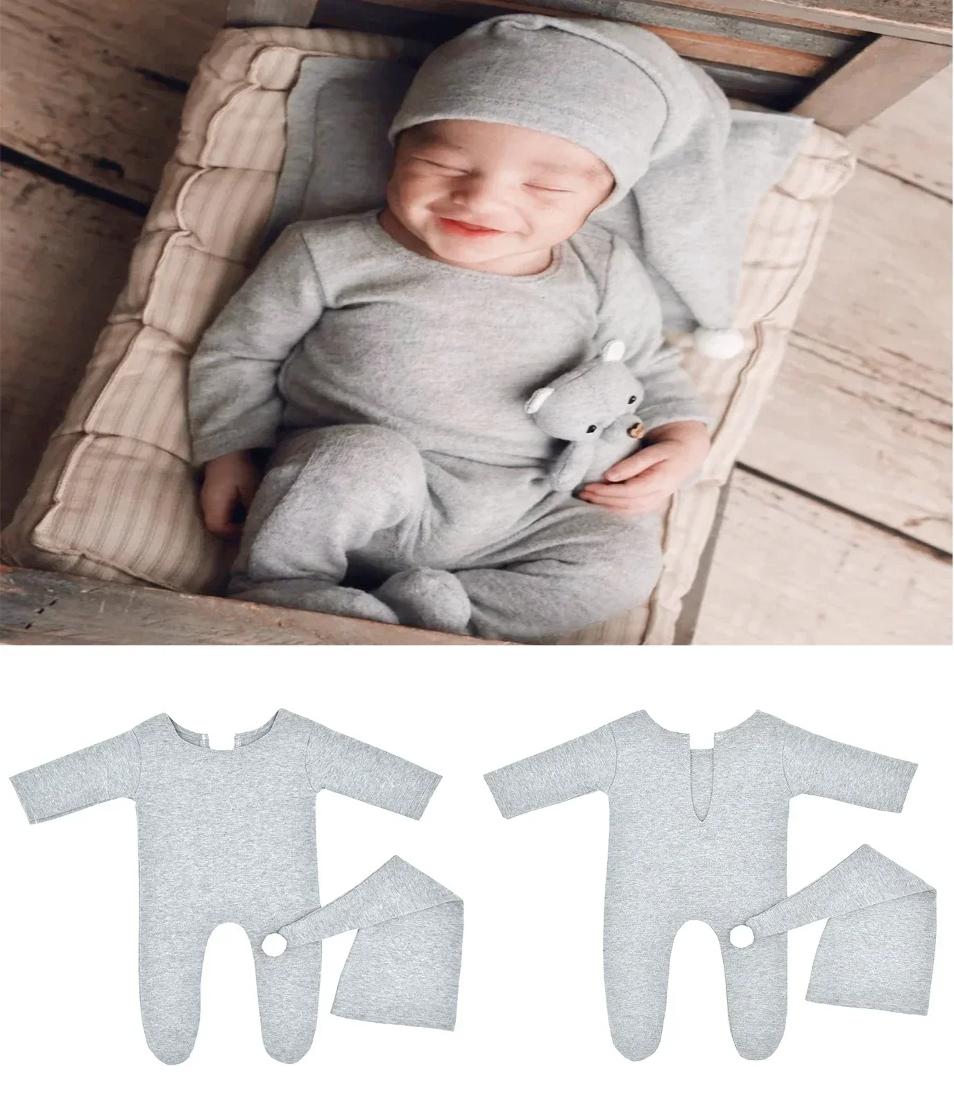 Neugeborene Fotografie Prop Stram pler Set Zubehör für Fotoshooting Artikel Junge Shooting Outfit Mädchen Kleidung männliche Overalls Anzug