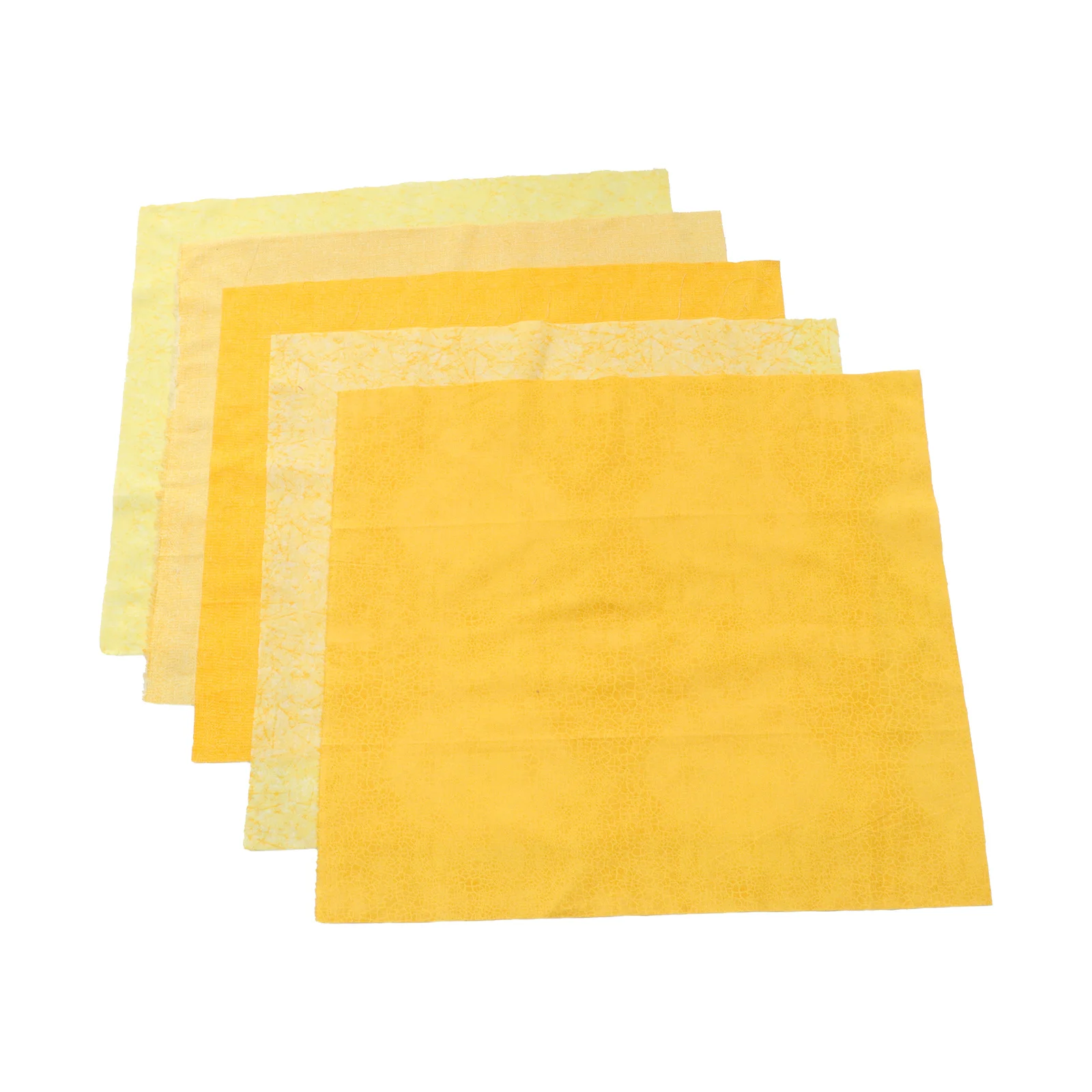 

5Pcs Cotton DIY Patchwork Quilting Fabric Handmade Printed Cloth Yellow for Home Decor Hair Accessories Sewing Projects