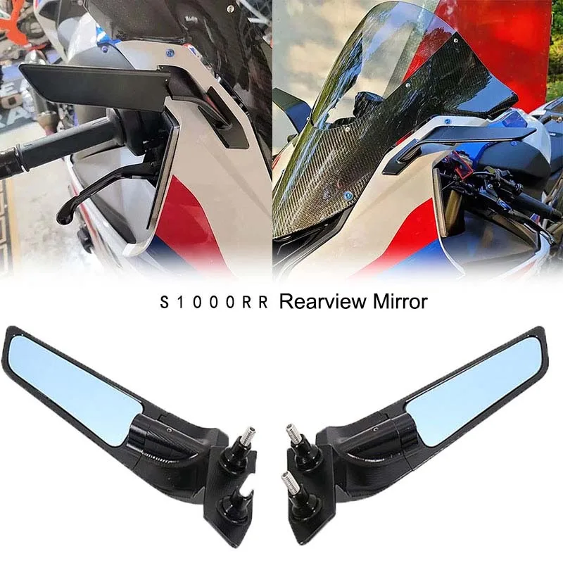 

For BMW S1000RR 2019-2022 HP4 S1000 RR Motorcycle Mirror ABS Modified Wind Wing Adjustable Rotating Rearview Mirror Moto