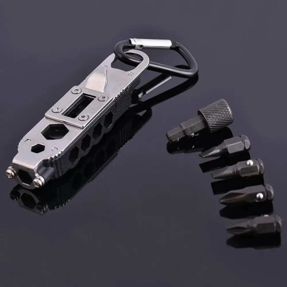 Mini Multifunctional Screwdriver Outdoor EDC Keychain Shape Screwdrivers Portable Stainless Steel Repair Tool Dropshipping