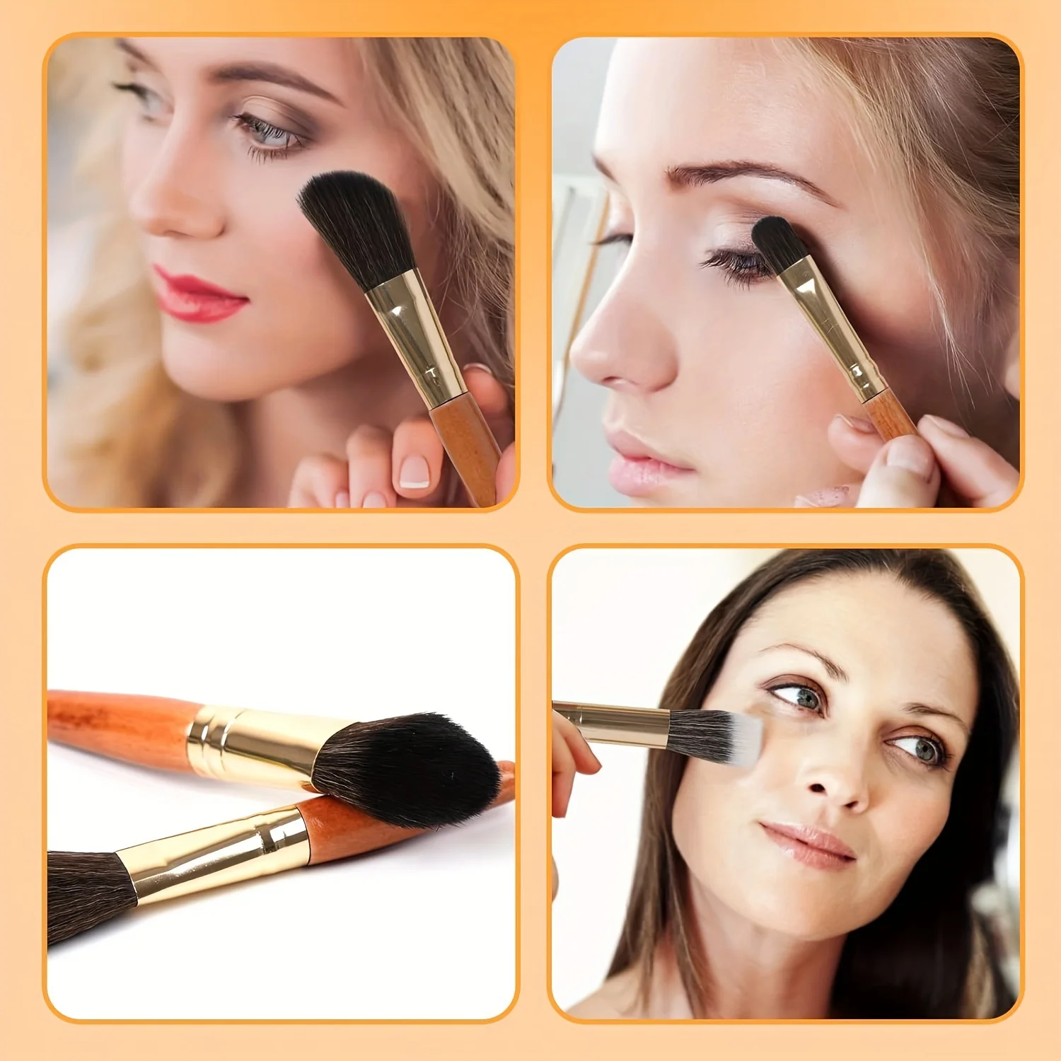 Conjunto de pincéis de maquiagem 13 peças, pincel de maquiagem portátil, pincel de sombra, pincel de blush em pó super macio, ferramenta de maquiagem