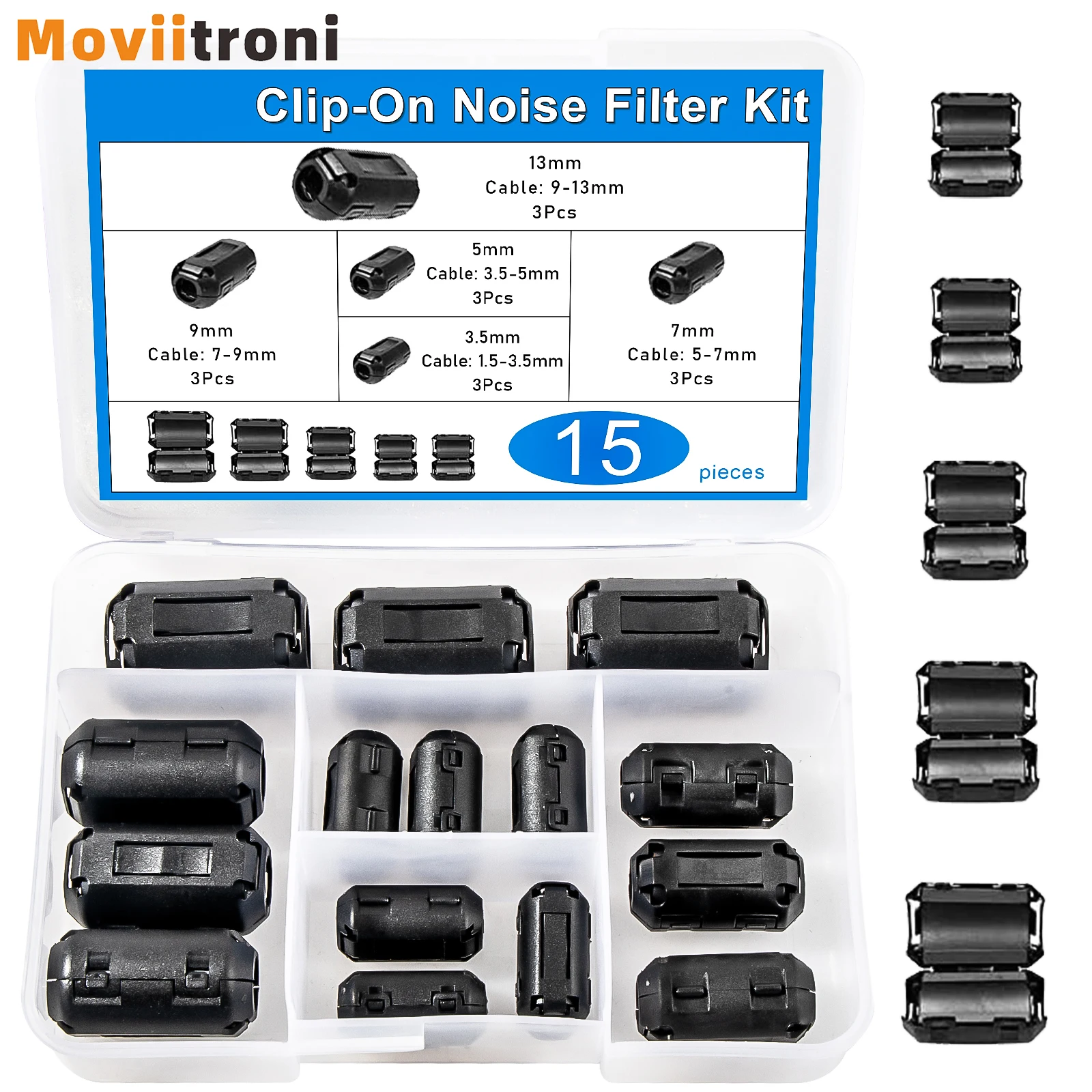15Pcs Clip-On Noise…