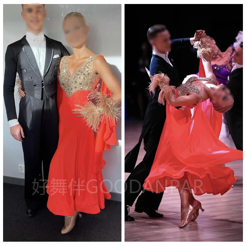 

GOODANPAR Costume new Modern Competition Waltz Tango Ballroom Dance Dress Standard Girls Women dance dress