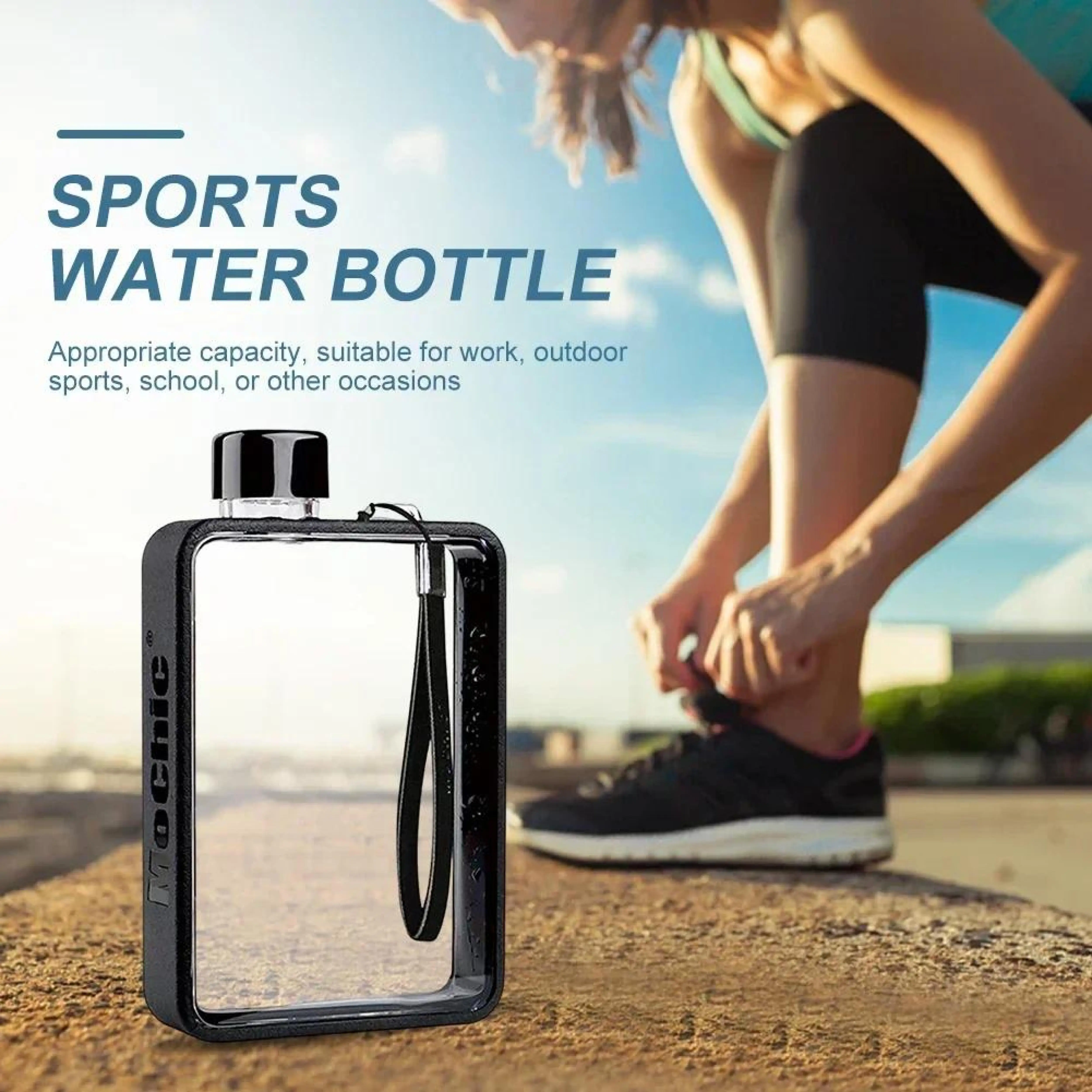 

Water Bottle Square Carry Hand Outdoor Sports Drinks Kettle Portable Hip Flask A5 Flat Style Cute Water Cup Notebook Bottle