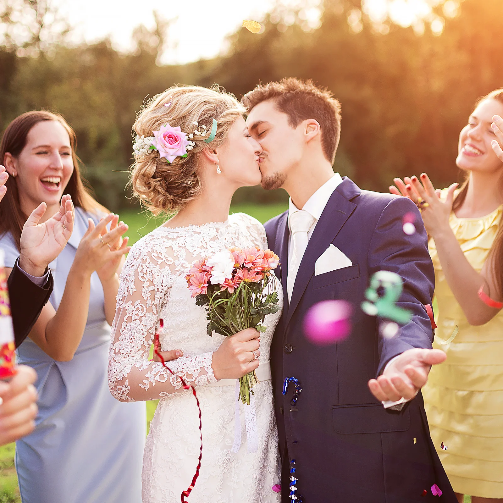 6 Stück Simulation Rose Braut Haarnadeln U-förmige Clips Hochzeit Haargabeln Dekorative Haarschmuck für Braut Strand Party Abschlussball