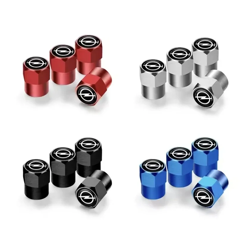 4Pcs/Set Emblem Car Wheel Tire Valve Stem Cap Dust Cover For Opel Astra j Insignia Astra g Corsa Zafira b Mokka Vivaro Meriva GT