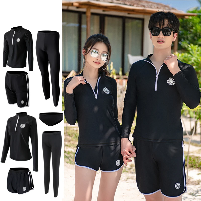 

Wisuwore Korean Diving Suit Split Body Swimsuit Sun Protection Quick Drying Couple Male Female Jellyfish Suit Snorkeling Suit