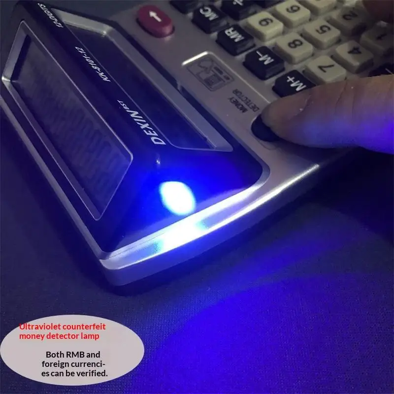 Dual Display Calculator With Money Detector 12 Digits Electronic Calculator Free Gift Battery