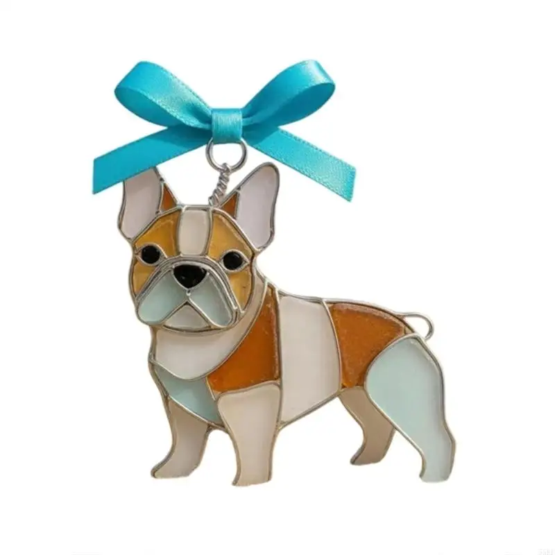 High Visual Shock Acrylic Dog Sun Catcher Colorful Highlight Any Room 55KF
