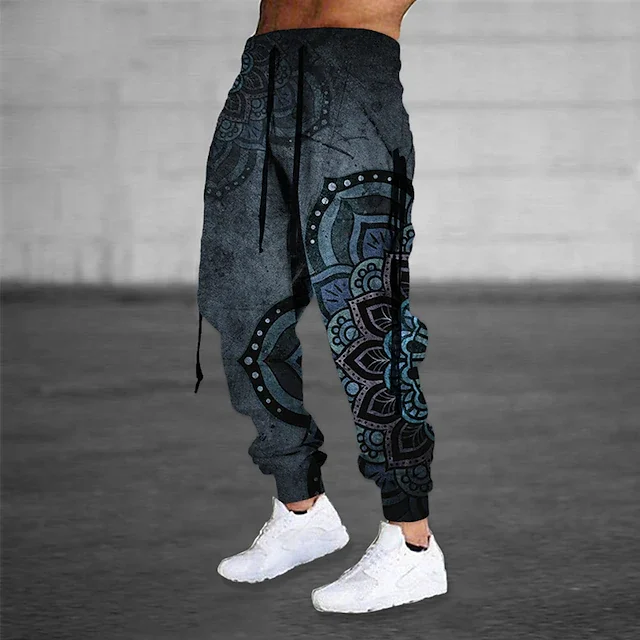 Men's Sports Pants With Drawstring 3D Printing Pattern Printing Comfort Breath Suitable For Outdoor Leisure Daily Street Wear