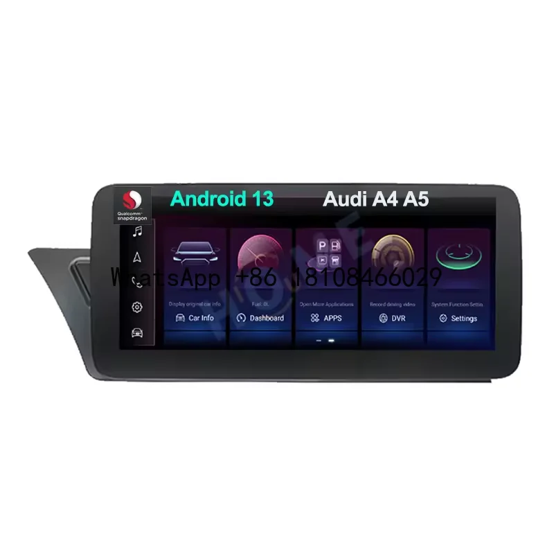 

10.25/12.5 "Android 13 Qualcomm LCD Touch Screen for Audi A4 A5 B8 2009-2016 GPS Navigation Entertainment System Controller