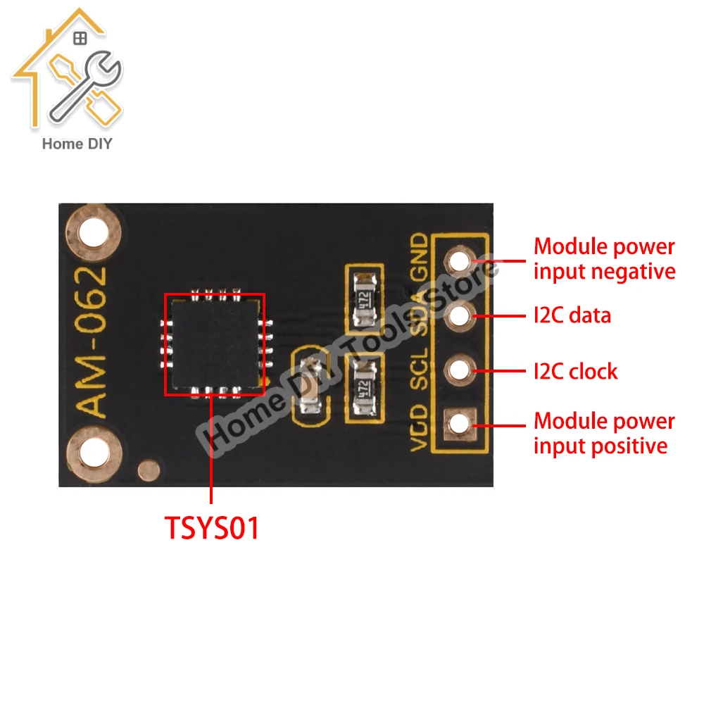 TSYS01 Digital Sensor de Temperatura Módulo de Interfaz I2C Sensor Placa de Desarrollo