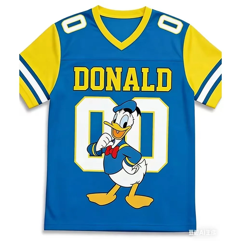 Summer New Magic Castle Family Tshirt Cartoon Sportswear Kid/Adult V-neck Loose Casual Lightweight Breathable Streetwear Tops