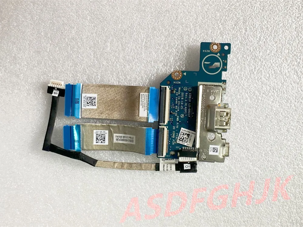 

LS-G851P 0RJ2NM FOR Dell 11 3100 2-in-1 Chromebook Power and USB Daughterboard WITH CABLE