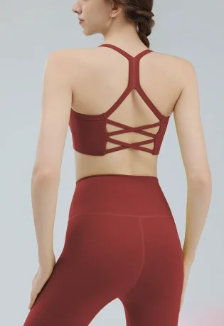 

Summer One-piece Outer Wear Women Yoga Beauty Back Breathable Elastic Tank Tops Back Cross Straps Crop Tops Gym Fitness Vest