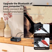 ABSY Digital Display Bluetooth Receiver Transmitter BT5.3 Stereo 2-In-1 Audio Adapter Volume Control With LCD Screen