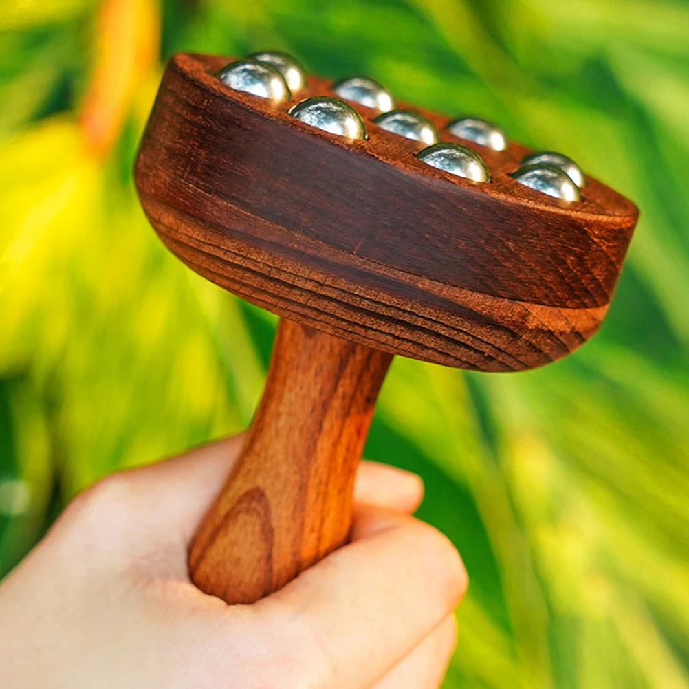 

9 Ball Wooden Massage Roller Deep Tissue Muscle Relaxation Portable Handheld Massager Stick For Neck Shoulder Back Leg